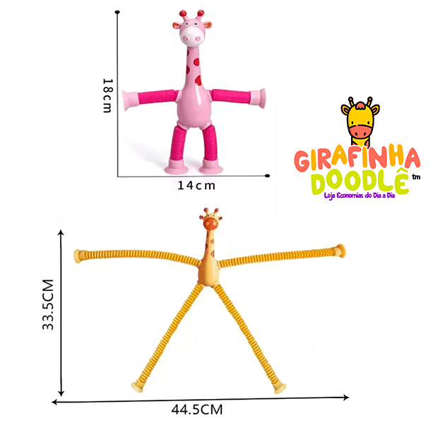 Doodlê™ - Kit Girafinha Divertida e Cognitiva - Aumente a imaginação. Últimas Unidades 🔥