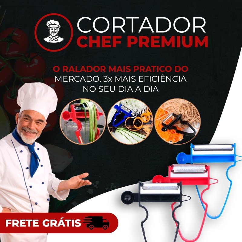 Cortador Chef Premium - descascador de legumes e verduras 3 peças