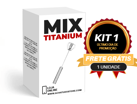 Mix Titanium - Batedora Portátil Manual para Misturas