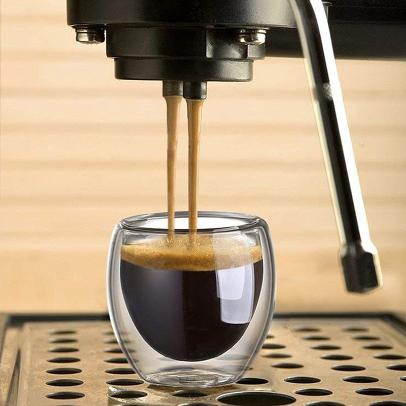 Copos de Cristal Coffee Time - Resistentes ao Calor Alta boro silicato - [últimas unidades]
