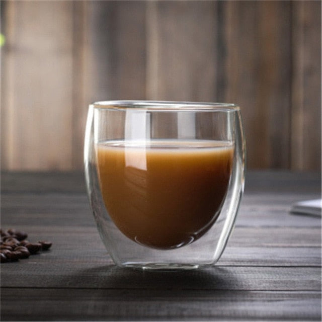 Copos de Cristal Coffee Time - Resistentes ao Calor Alta boro silicato - [últimas unidades]