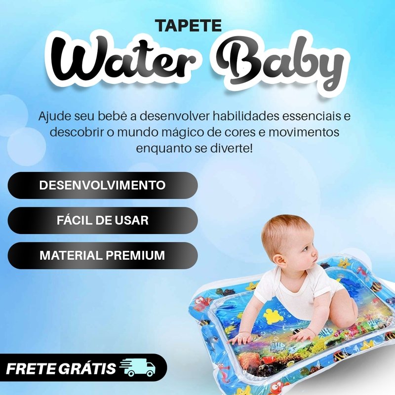 Tapete Baby Water - Tapete Interativo de Água Inflável Para Crianças