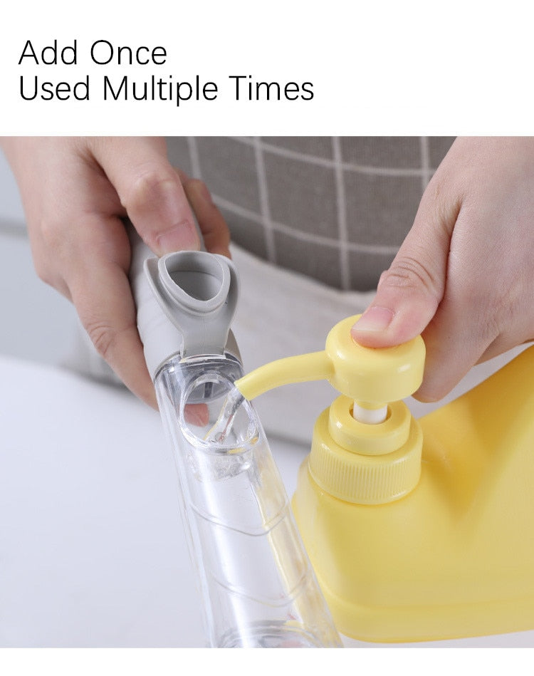 Escova Clean Wash com dispensador de líquido - lavagem multifuncional